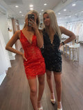LTP1468,Romantic Lace V-neckline Short Shesth Homecoming HZ0307
