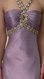 LTP1364,Light purple satin beaded long prom evening HZ0307