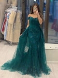LTP1743,Mermaid Lace Off The Shoulder Long Prom Dress, High Quality Tulle Evening Formal HZ0307