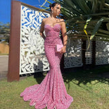 Sweetheart Mermaid Sequins Long Prom HZ0307