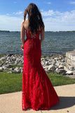 Sleeveless Appliques Mermaid Long Prom HZ0307