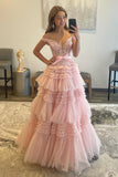 Princess Off The Shoulder Tiered Long Prom HZ0307