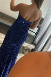 Hot Pink Sequins Mermaid Long Prom HZ0307