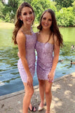 LTP1413,Lilac applique tight homecoming dresses bodycon cocktail HZ0307