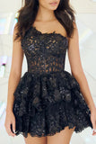 LTP1851,Luxury One Shoulder Applique Beaded Floral Homecoming HZ0307