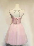 LTP1371,Tulle Scoop Beading A-Line/Princess Sleeveless Short/Mini Homecoming HZ0307